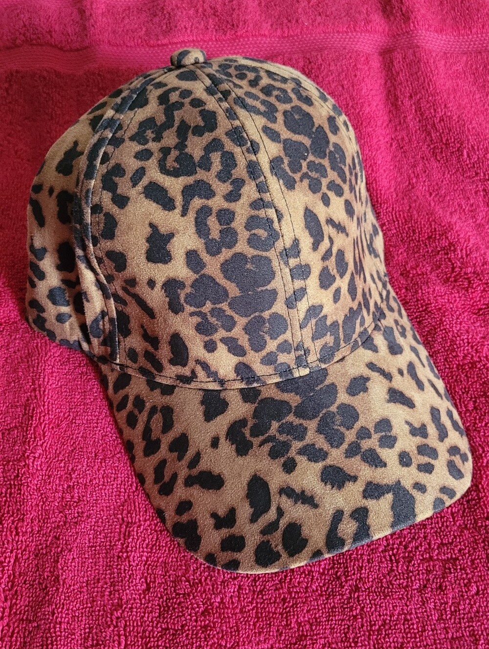 Leopard Print Baseball Cap - Brown/Black